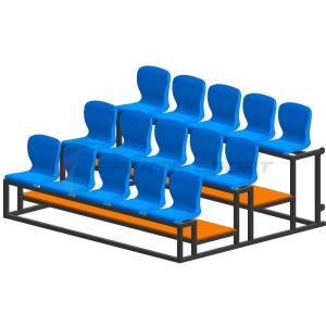 Купить Трибуна мобильная 3 ряда сиденья пластиковые на 15 мест в Купине 